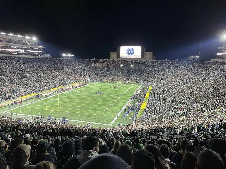 Notre Dame Stadium Night