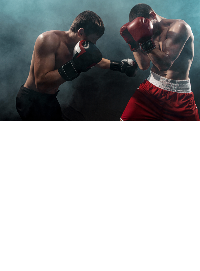 boxing two guys